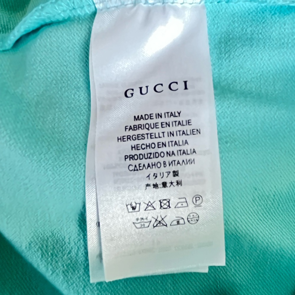 GUCCI Women's Bananya Crewneck Sweater Sequin
Embellished Cotton Blue - Picture 7 of 14